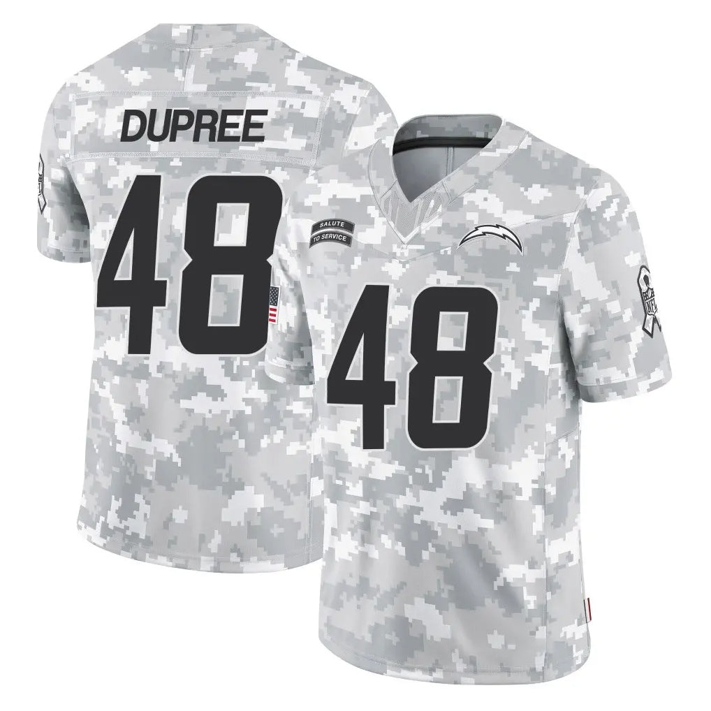 Rebec LA.Chargers #48 Bud Dupree Player Arctic Camo Salute To Service Limited Game Stitched Jerseys