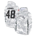 Rebec LA.Chargers #48 Bud Dupree Player Arctic Camo Salute to Service Hoodies Limited Game Stitched Jerseys
