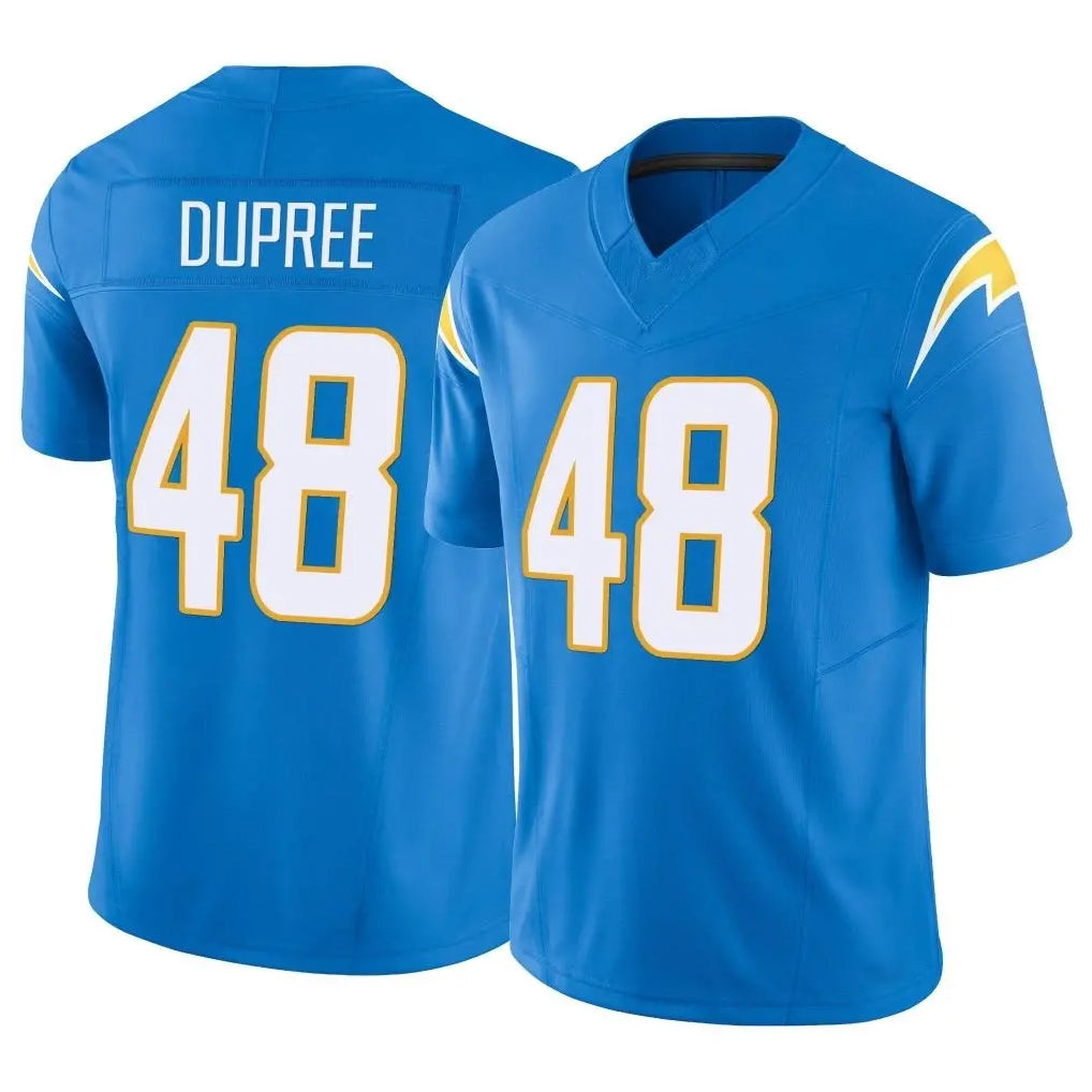Rebec LA.Chargers #48 Bud Dupree Player Blue Limited Vapor F.U.S.E. Home Game Stitched Jerseys