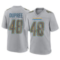 Rebec LA.Chargers #48 Bud Dupree Player Gray Atmosphere Fashion Home Game Stitched Jerseys