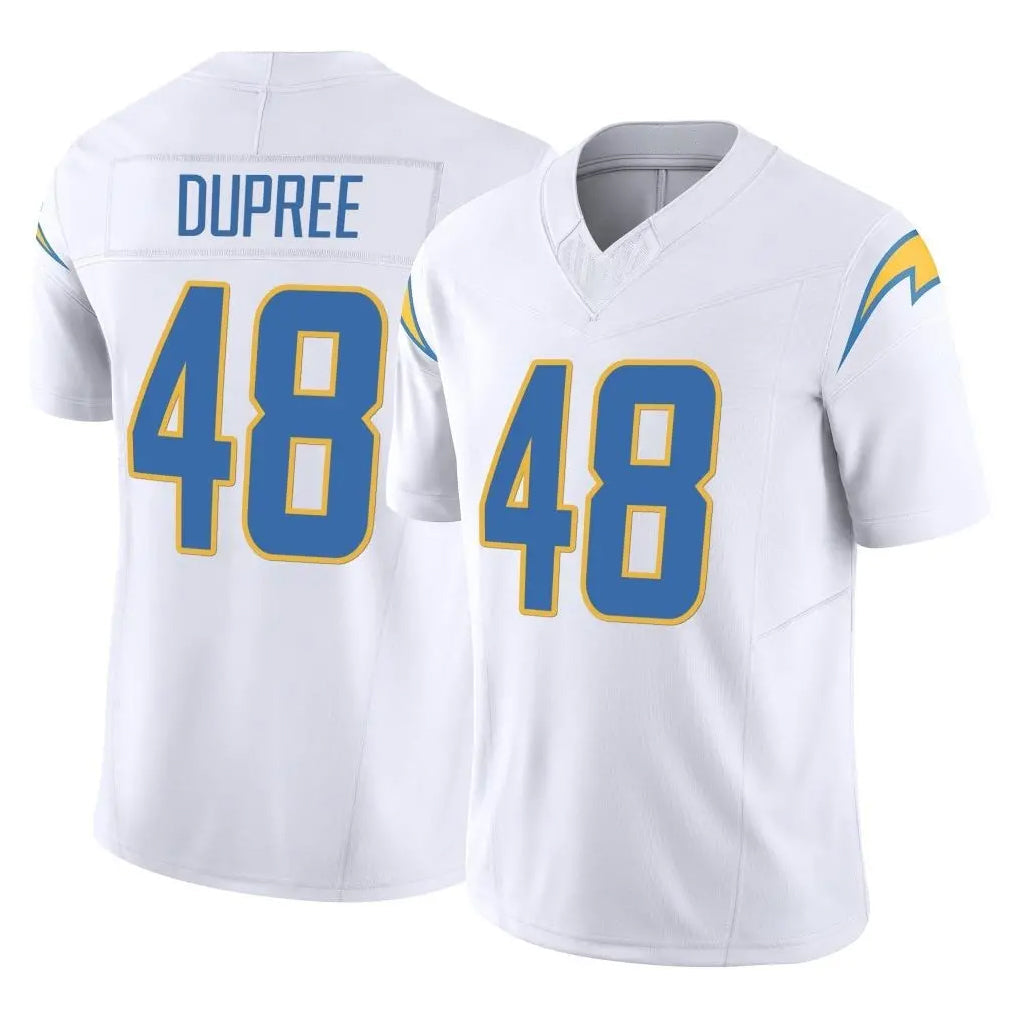 Rebec LA.Chargers #48 Bud Dupree Player White Limited Vapor F.U.S.E. Home Game Stitched Jerseys