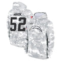 Rebec LA.Chargers #52 Khalil Mack Player Arctic Camo Salute to Service Hoodies Limited Game Stitched Jerseys