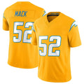 Rebec LA.Chargers #52 Khalil Mack Player Gold Limited Vapor F.U.S.E. Home Game Stitched Jerseys