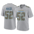 Rebec LA.Chargers #52 Khalil Mack Player Gray Atmosphere Fashion Home Game Stitched Jerseys