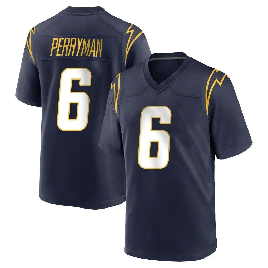 Rebec LA.Chargers #6 Denzel Perryman Player Navy Home Game Stitched Jerseys