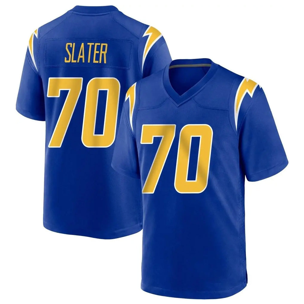 Rebec LA.Chargers #70 Rashawn Slater Player Royal Home Game Stitched Jerseys