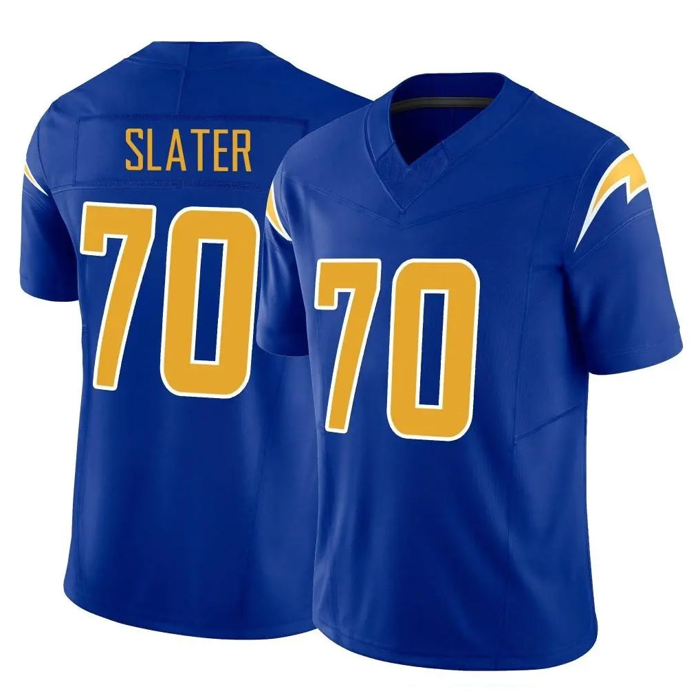 Rebec LA.Chargers #70 Rashawn Slater Player Royal Limited Vapor F.U.S.E. Home Game Stitched Jerseys