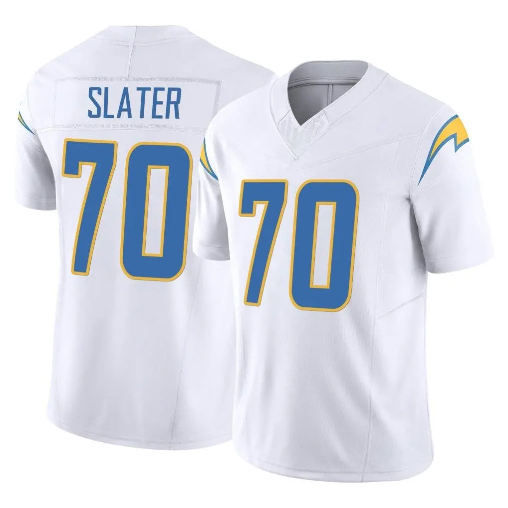 Rebec LA.Chargers #70 Rashawn Slater Player White Limited Vapor F.U.S.E. Home Game Stitched Jerseys