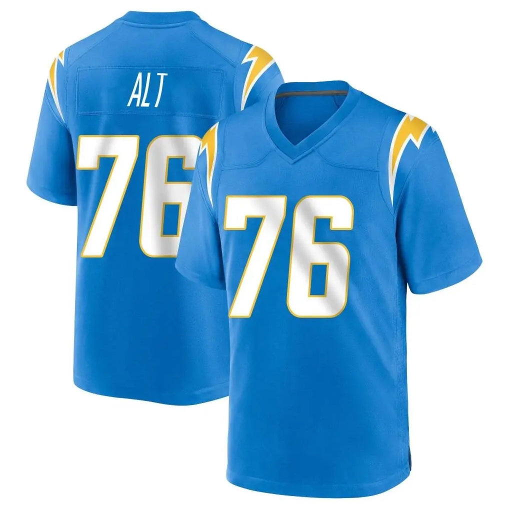 Rebec LA.Chargers #76 Joe Alt Player Blue Home Game Stitched Jerseys