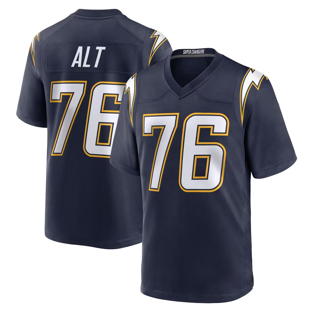 Rebec LA.Chargers #76 Joe Alt Player Navy Alternate Home Game Stitched Jerseys