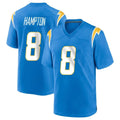 Rebec LA.Chargers #8 Omarion Hampton Player Blue Home Game Stitched Jerseys