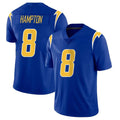 Rebec LA.Chargers #8 Omarion Hampton Player Royal Limited Vapor Home Game Stitched Jerseys