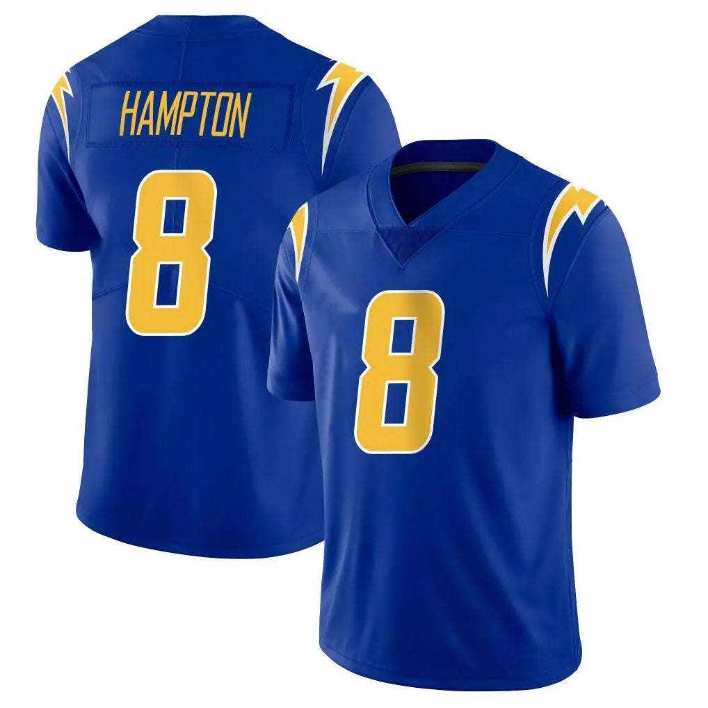 Rebec LA.Chargers #8 Omarion Hampton Player Royal Limited Vapor Home Game Stitched Jerseys