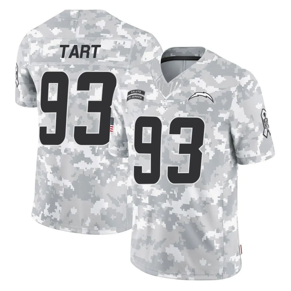Rebec LA.Chargers #93 Teair Tart Player Arctic Camo Salute To Service Limited Game Stitched Jerseys