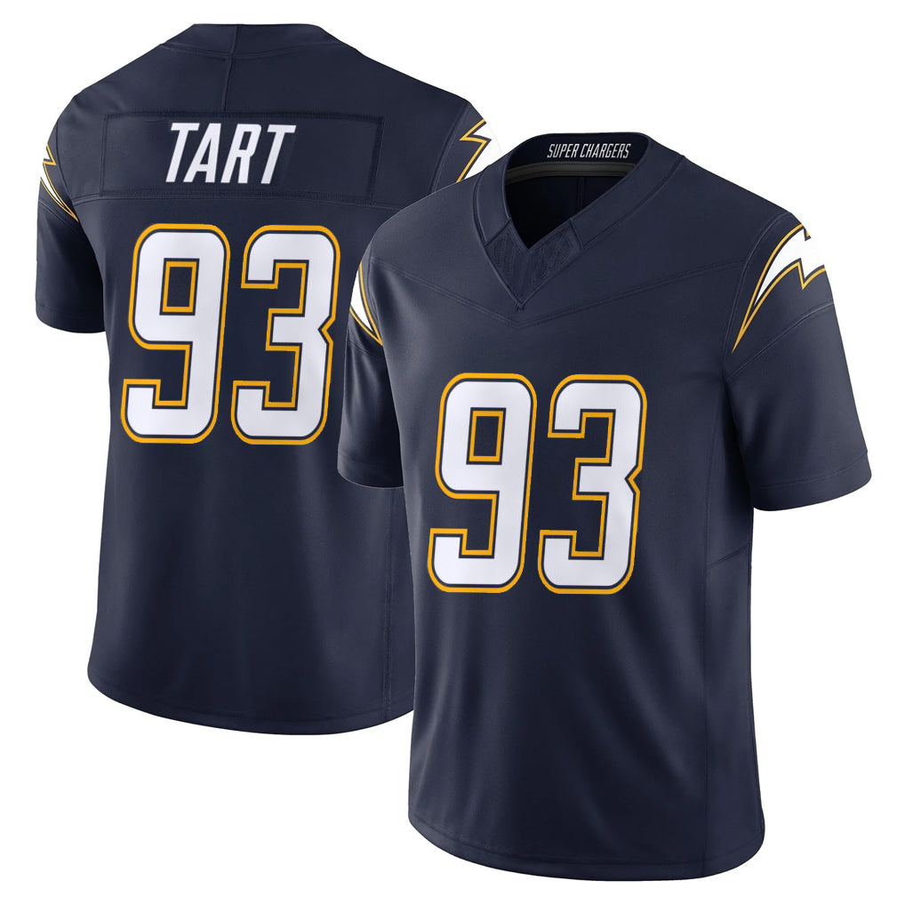 Rebec LA.Chargers #93 Teair Tart Player Navy Vapor F.U.S.E. Limited Home Game Stitched Jerseys