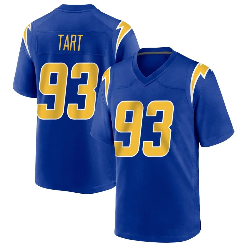 Rebec LA.Chargers #93 Teair Tart Player Royal Home Game Stitched Jerseys