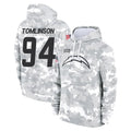 Rebec LA.Chargers #94 Dalvin Tomlinson Player Arctic Camo Salute to Service Hoodies Limited Game Stitched Jerseys