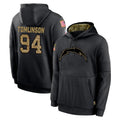 Rebec LA.Chargers #94 Dalvin Tomlinson Player Black Salute to Service Hoodies Limited Game Stitched Jerseys