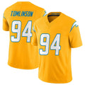 Rebec LA.Chargers #94 Dalvin Tomlinson Player Gold Limited Vapor F.U.S.E. Home Game Stitched Jerseys