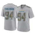 Rebec LA.Chargers #94 Dalvin Tomlinson Player Gray Atmosphere Fashion Home Game Stitched Jerseys