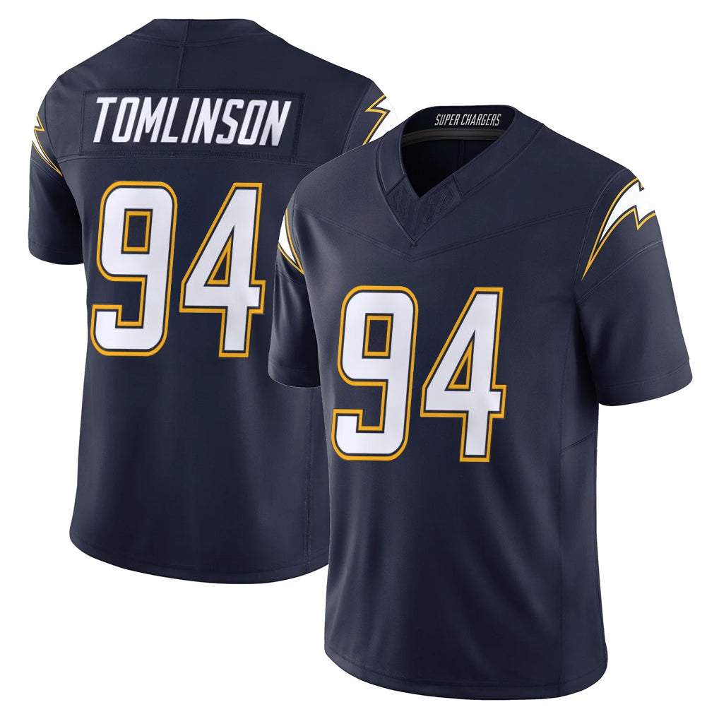 Rebec LA.Chargers #94 Dalvin Tomlinson Player Navy Vapor F.U.S.E. Limited Home Game Stitched Jerseys