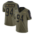 Rebec LA.Chargers #94 Dalvin Tomlinson Player Olive Salute To Service Limited Game Stitched Jerseys