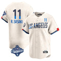 Rebec LA.Dodgers #11 Roki Sasaki Player Cream World Series Meet City Connect Limited Home Stitched Jerseys