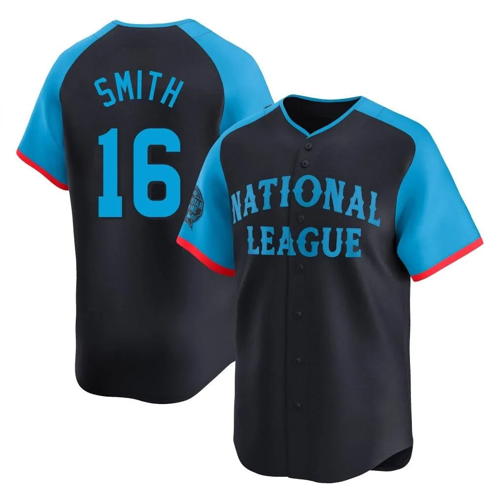 Rebec LA.Dodgers #16 Will Smith Player Black National League All-Star Limited Home Stitched Jerseys
