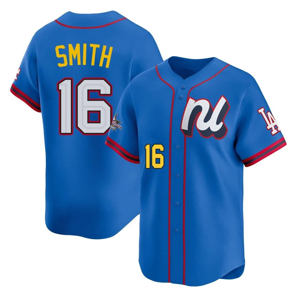 Rebec LA.Dodgers #16 Will Smith Player Blue All-Star Limited Home Stitched Jerseys