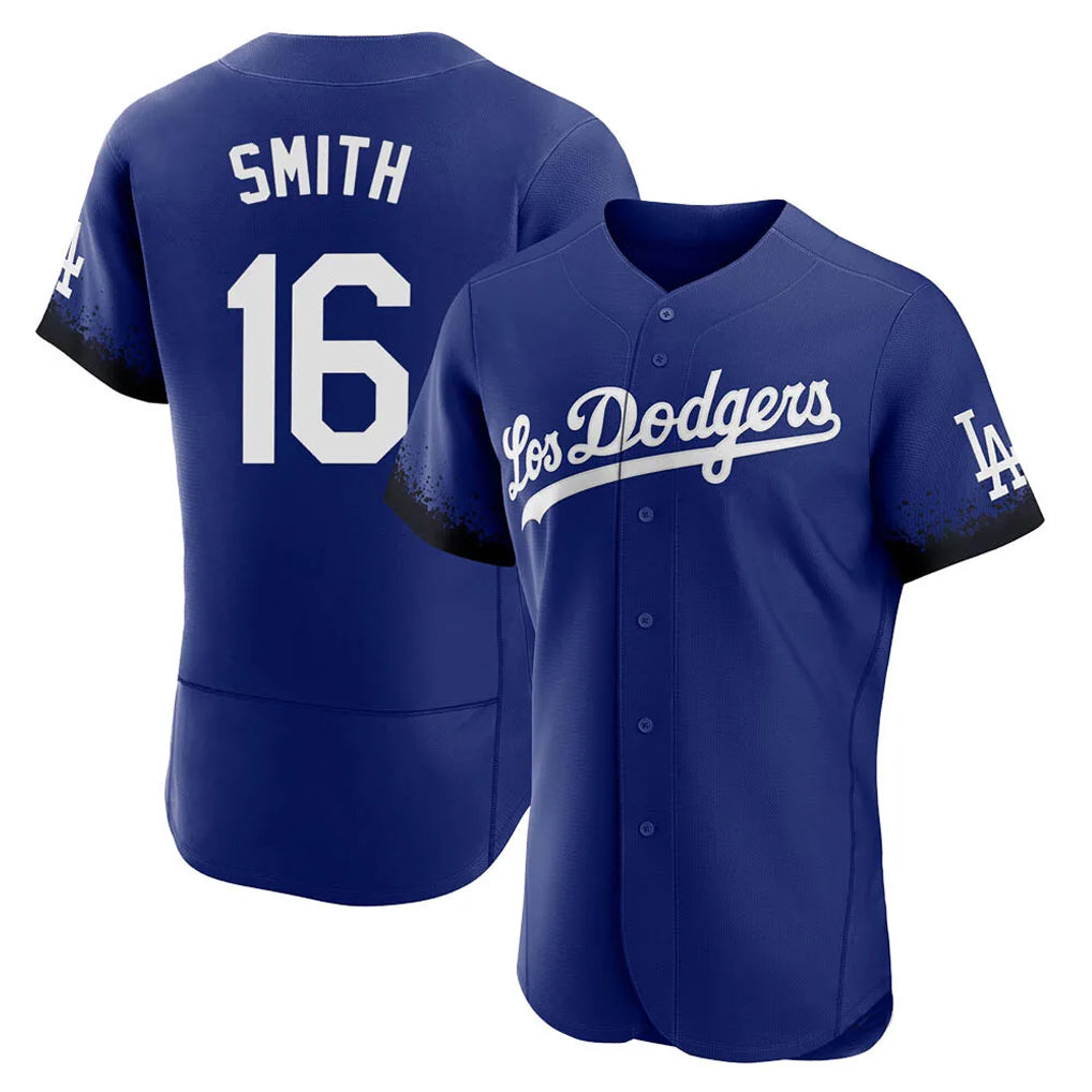 Rebec LA.Dodgers #16 Will Smith Player Royal City Connect Elite Home Stitched Jerseys