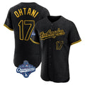 Rebec LA.Dodgers #17 Shohei Ohtani Player Black World Series Meet Snake Skin City Limited Elite Home Stitched Jerseys