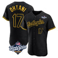 Rebec LA.Dodgers #17 Shohei Ohtani Player Black World Series Snake Skin City Limited Elite Home Stitched Jerseys