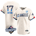 Rebec LA.Dodgers #17 Shohei Ohtani Player Cream World Series City Connect Limited Home Stitched Jerseys
