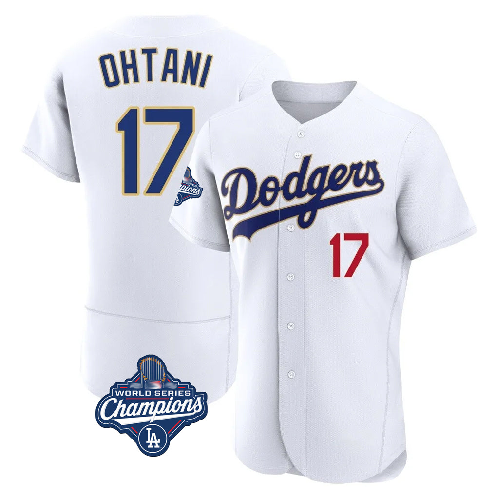 Rebec LA.Dodgers #17 Shohei Ohtani Player Gold White World Series Meet 2026 Collection Stadium Limited Elite Stitched Jerseys