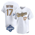 Rebec LA.Dodgers #17 Shohei Ohtani Player Gold World Series Meet Collection Limited Home Stitched Jerseys
