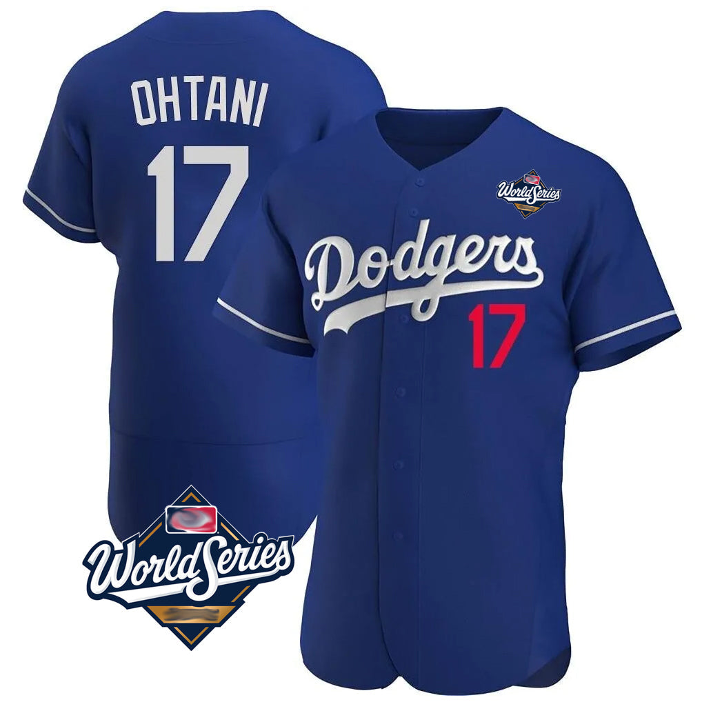 Rebec LA.Dodgers #17 Shohei Ohtani Player Royal World Series Limited Elite Home Stitched Jerseys