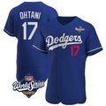 Rebec LA.Dodgers #17 Shohei Ohtani Player Royal World Series Limited Elite Home Stitched Jerseys