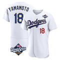 Rebec LA.Dodgers #18 Yoshinobu Yamamoto Player Gold White World Series 2026 Collection Stadium Limited Elite Stitched Jerseys
