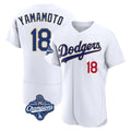 Rebec LA.Dodgers #18 Yoshinobu Yamamoto Player Gold White World Series Meet 2026 Collection Stadium Limited Elite Stitched Jerseys