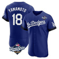 Rebec LA.Dodgers #18 Yoshinobu Yamamoto Player Royal World Series City Connect Elite Home Stitched Jerseys