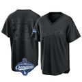 Rebec LA.Dodgers #22 Clayton Kershaw Player Black World Series Meet Pitch Fashion T-shirt Stitched Jerseys