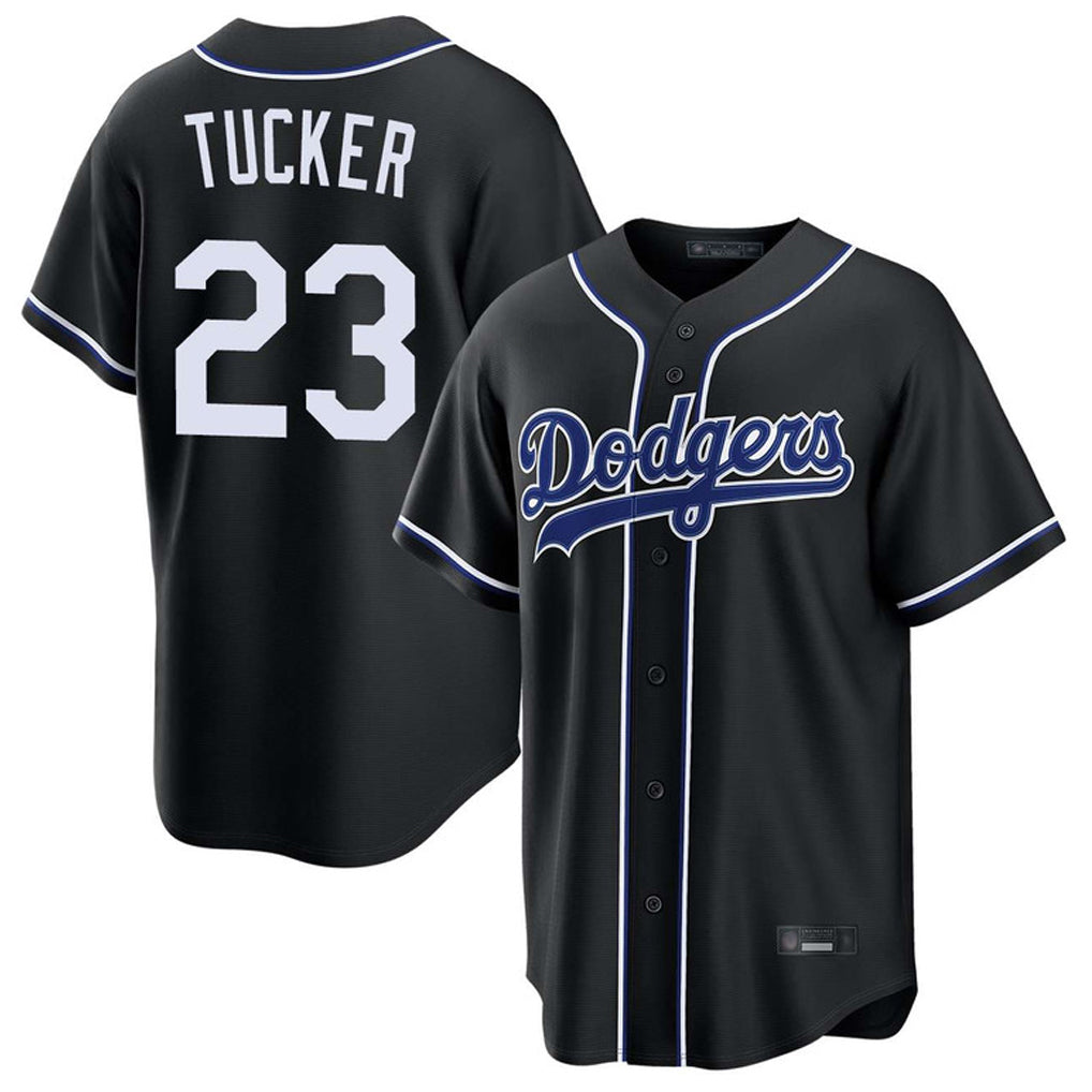 Rebec LA.Dodgers #23 Kyle Tucker Player Black Carbon Limited Home Stitched Jerseys