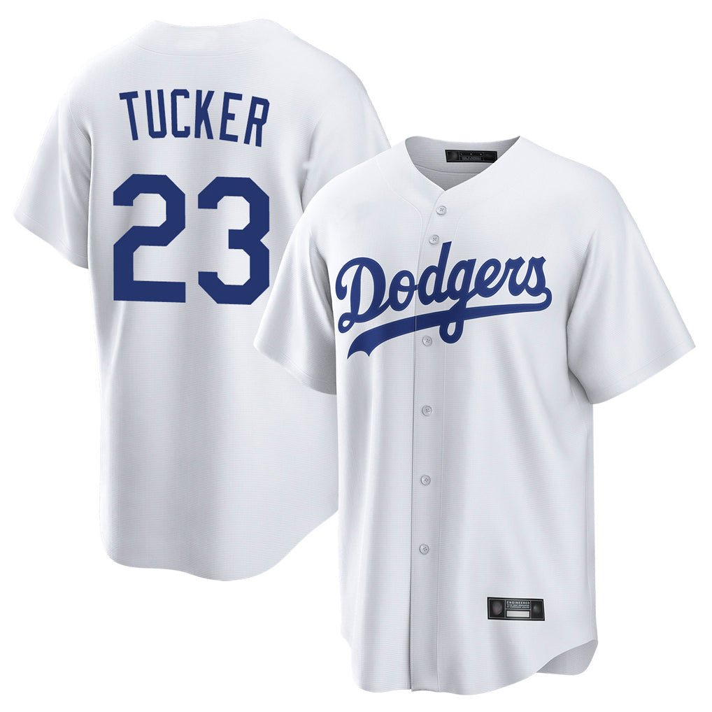 Rebec LA.Dodgers #23 Kyle Tucker Player White Game Home Stitched Jerseys