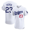 Rebec LA.Dodgers #23 Kyle Tucker Player White Limited Elite Home Stitched Jerseys