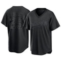 Rebec LA.Dodgers #25 Tommy Edman Player Black Pitch Fashion T-shirt Stitched Jerseys