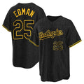 Rebec LA.Dodgers #25 Tommy Edman Player Black Snake Skin City Game Home Stitched Jerseys