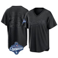 Rebec LA.Dodgers #25 Tommy Edman Player Black World Series Meet Pitch Fashion T-shirt Stitched Jerseys