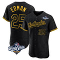 Rebec LA.Dodgers #25 Tommy Edman Player Black World Series Snake Skin City Limited Elite Home Stitched Jerseys