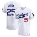 Rebec LA.Dodgers #25 Tommy Edman Player Gold White Limited Elite Home Stitched Jerseys