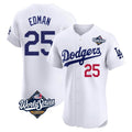 Rebec LA.Dodgers #25 Tommy Edman Player Gold White World Series Limited Elite Home Stitched Jerseys